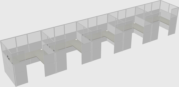 U-shaped cubicle