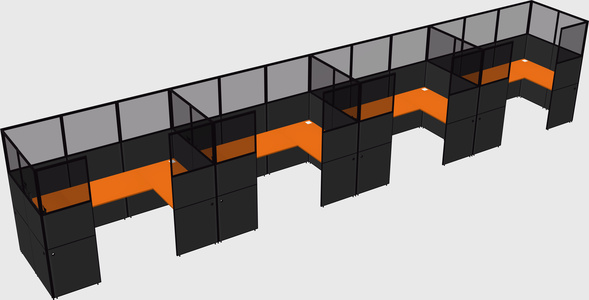 U-shaped cubicle