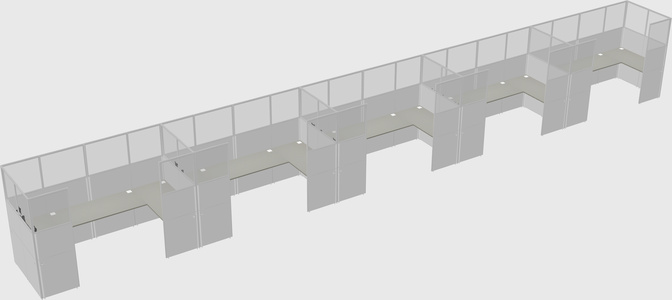 U-shaped cubicle
