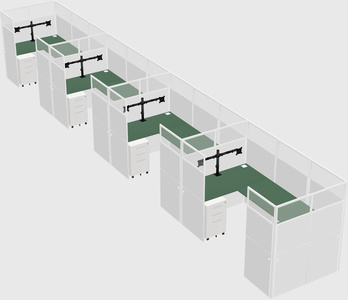 U-shaped cubicle