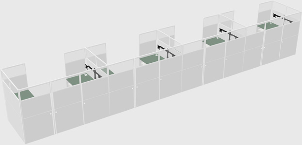 U-shaped cubicle