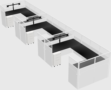 U-shaped cubicle