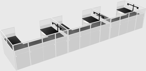 U-shaped cubicle