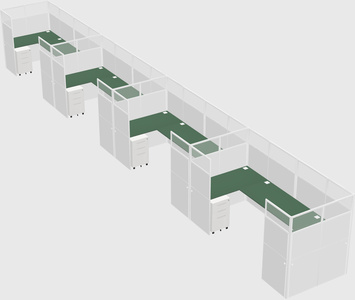 U-shaped cubicle