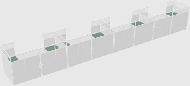 U-shaped cubicle