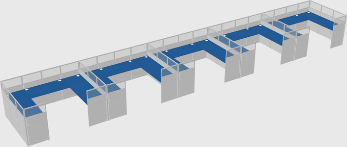 U-shaped cubicle