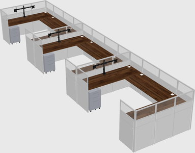 U-shaped cubicle