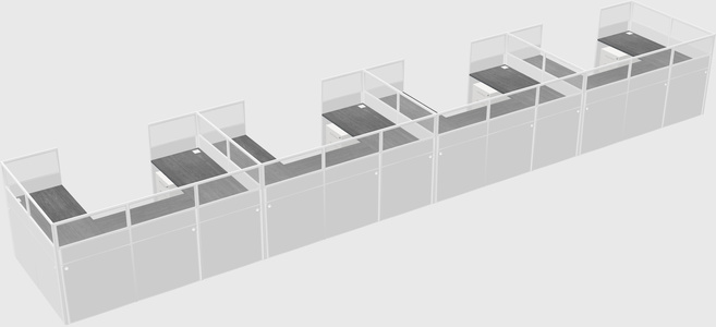 U-shaped cubicle