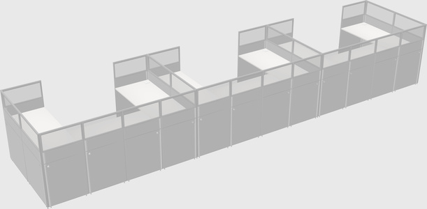 Cabine en u
