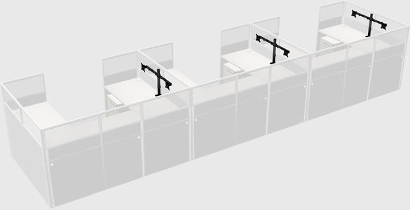 U-shaped cubicle