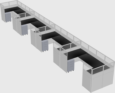 U-shaped cubicle