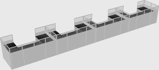 U-shaped cubicle