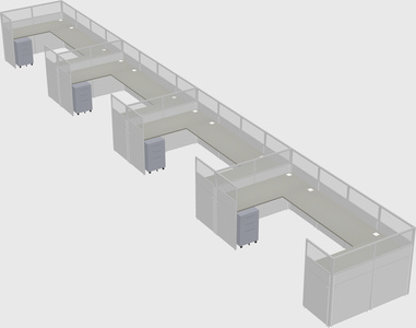 U-shaped cubicle