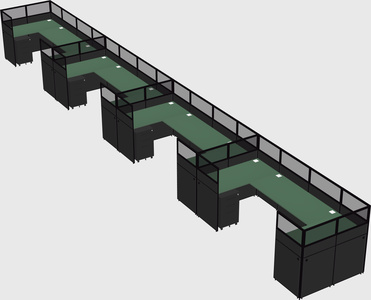 U-shaped cubicle