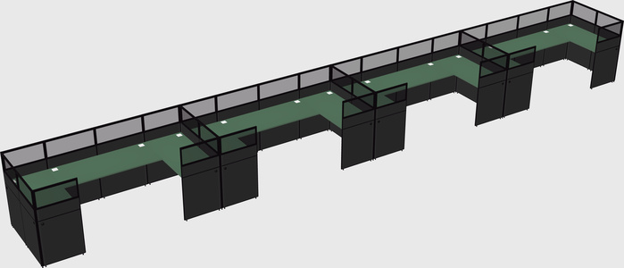 U-shaped cubicle