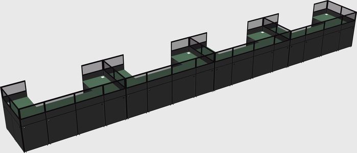U-shaped cubicle