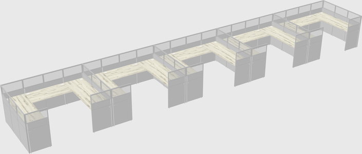 U-shaped cubicle