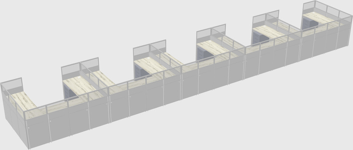 U-shaped cubicle