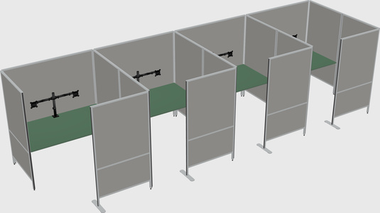 Flexible panel system with privacy