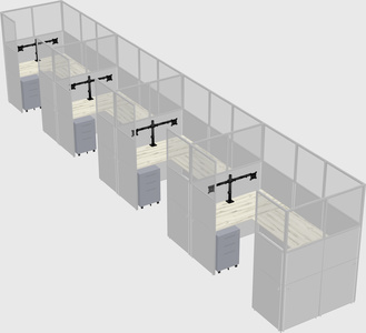 U-shaped cubicle