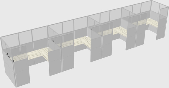 U-shaped cubicle