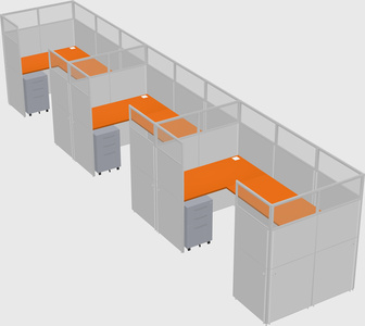 U-shaped cubicle