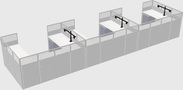 U-shaped cubicle
