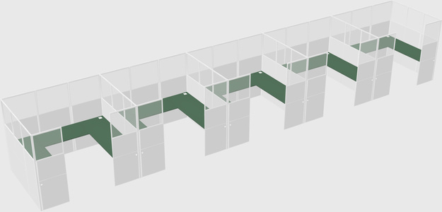 U-shaped cubicle