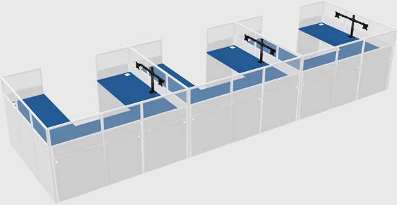 U-shaped cubicle