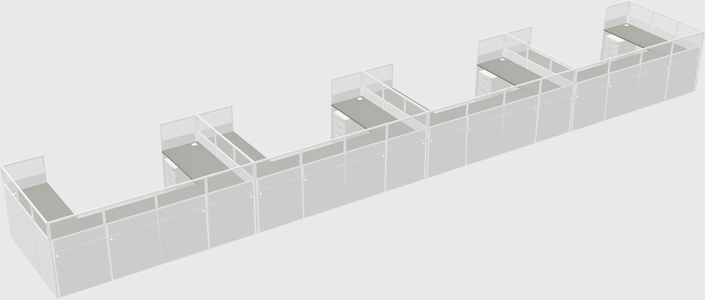 Cabine en u