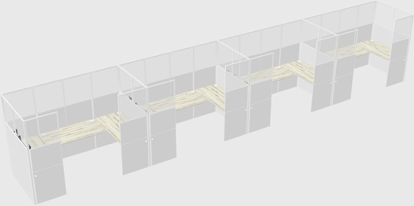 U-shaped cubicle