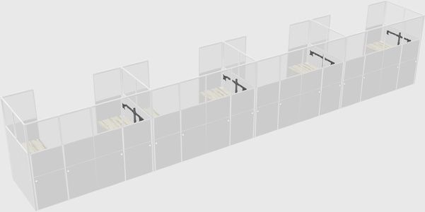 U-shaped cubicle