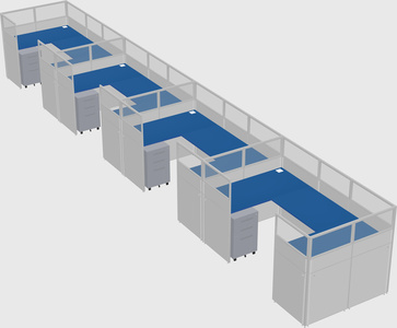 U-shaped cubicle