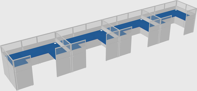 U-shaped cubicle