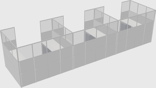 U-shaped cubicle