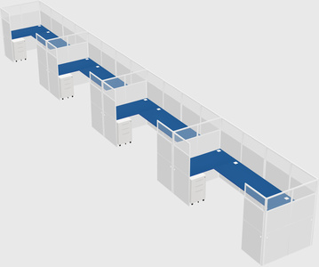 U-shaped cubicle