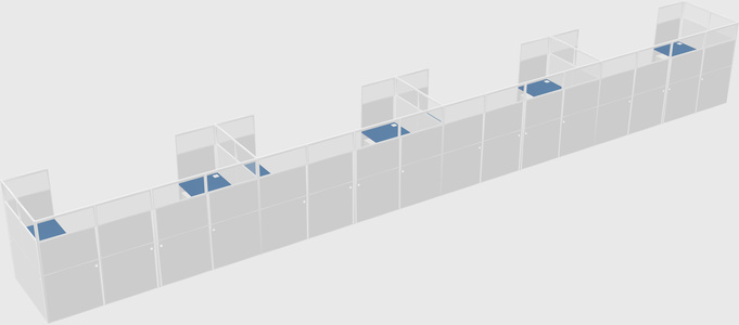 U-shaped cubicle