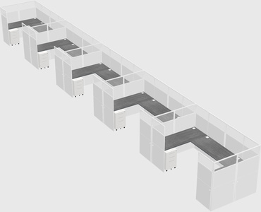 U-shaped cubicle