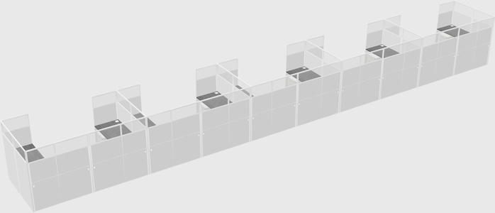 U-shaped cubicle