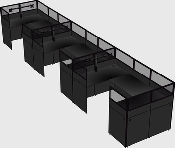 U-shaped cubicle