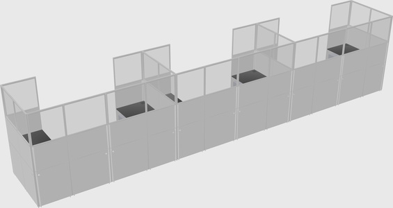 U-shaped cubicle