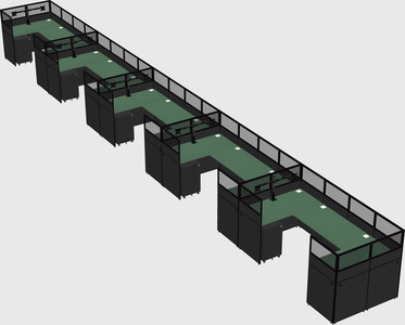 U-shaped cubicle