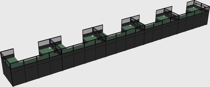 U-shaped cubicle