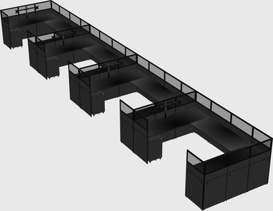 U-shaped cubicle