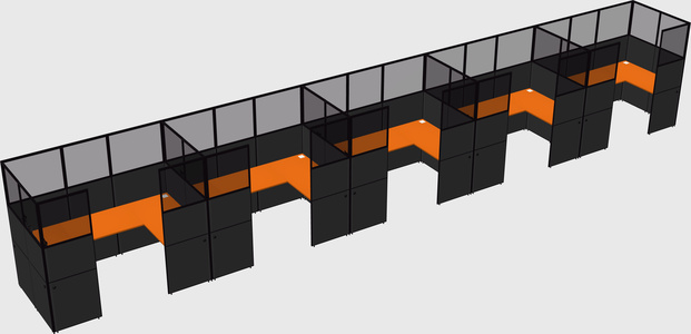 U-shaped cubicle