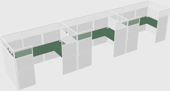 U-shaped cubicle