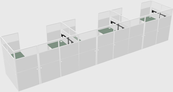 U-shaped cubicle