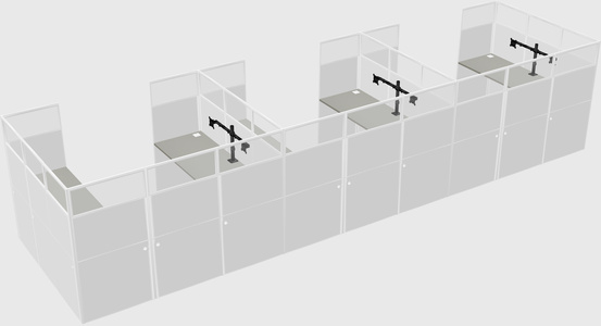 U-shaped cubicle