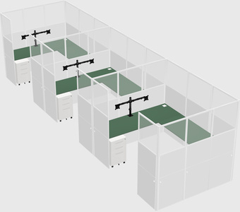 U-shaped cubicle