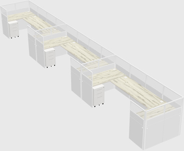 U-shaped cubicle